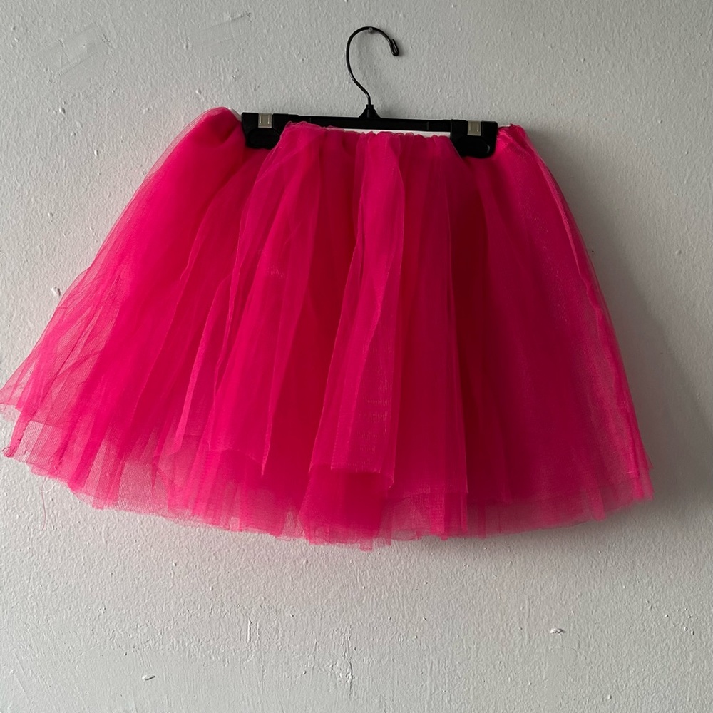 Kids Costume Tulle Pink Tutu Skirt